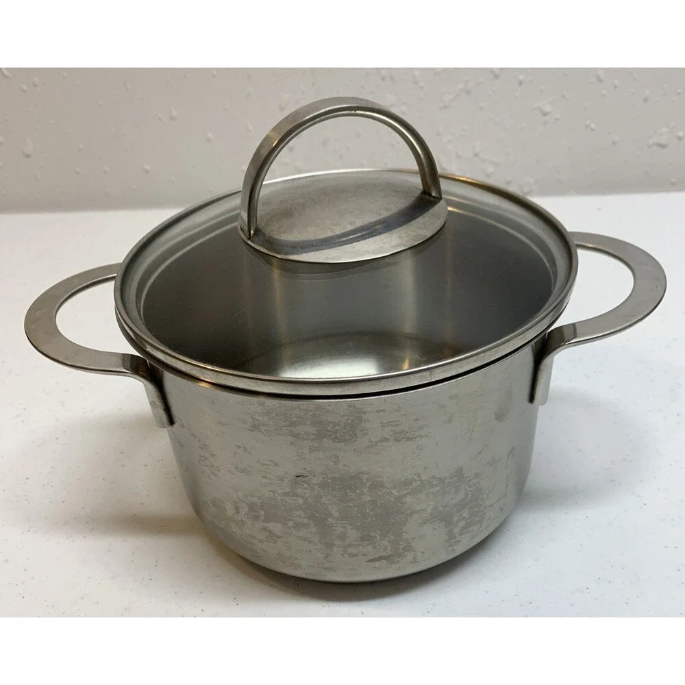 Schulte-Ufer 1.5 Qt Stainless Steel Pot With Lid Made In PRC 1809